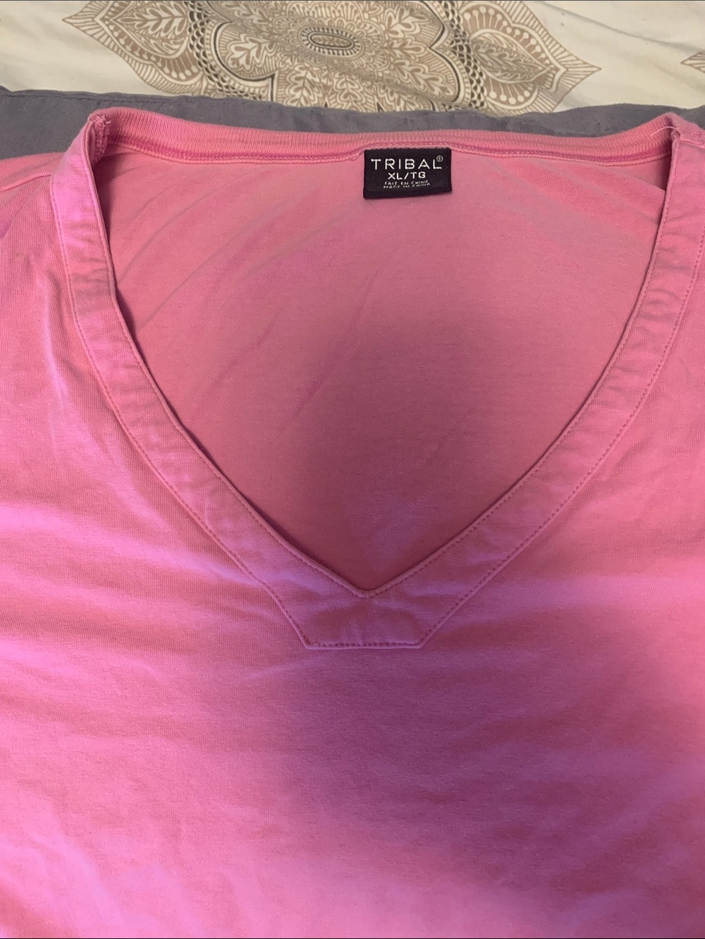 Tribal Pink V-Neck Tank Top